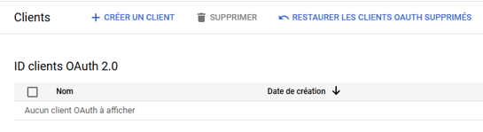 Onglet Clients (Google)